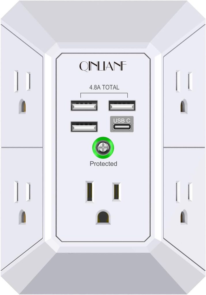 Maximize Your Power: QINLIANF 5 Outlet Surge Protector with USB Ports Reviewed!