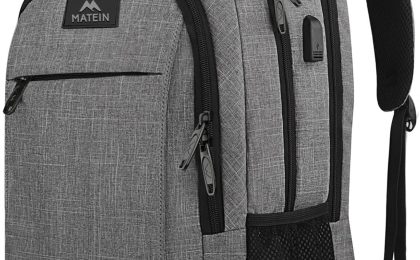 Secure Travels: MATEIN Slim Anti-Theft Backpack with USB Charging