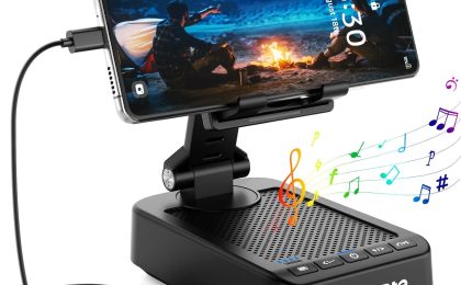 Ultimate Phone Stand: Bluetooth Speaker & Charger Perfect for Any Device!