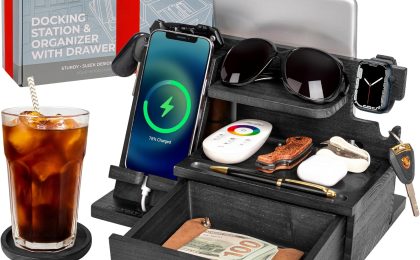Maximize Your Space: The Ultimate Black Wood Phone Docking Station Review