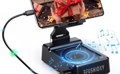 Ultimate Birthday Gift: All-in-One Phone Stand, Charger, and Speaker for Tech Lovers!