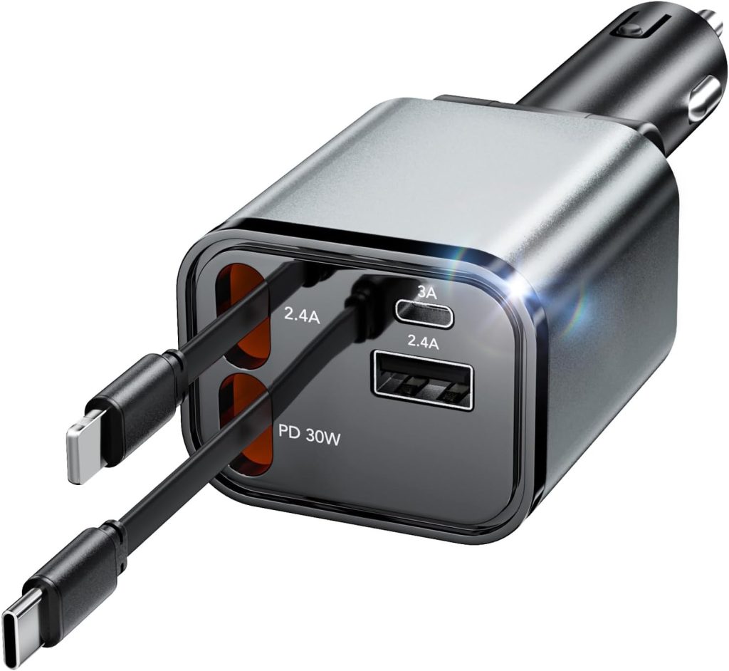 Power Up Your Road Trips: The Ultimate 4-in-1 Fast Charging Car Charger Adapter