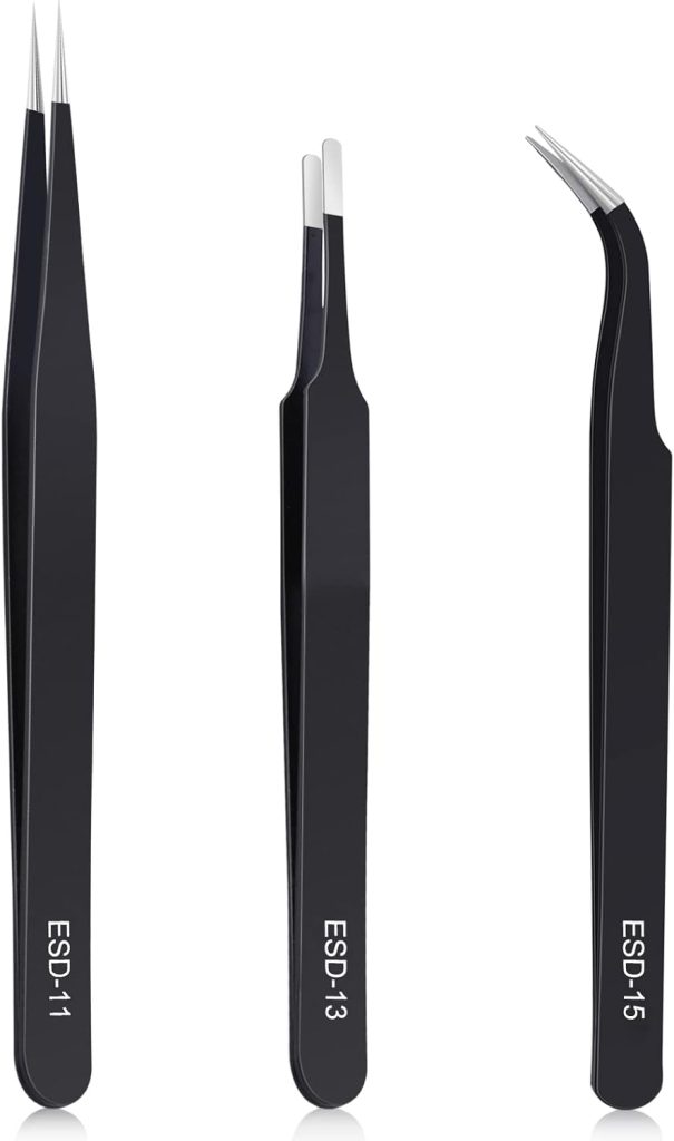 Precision Tweezers Set: The Essential Tool for Electronics and Crafting!