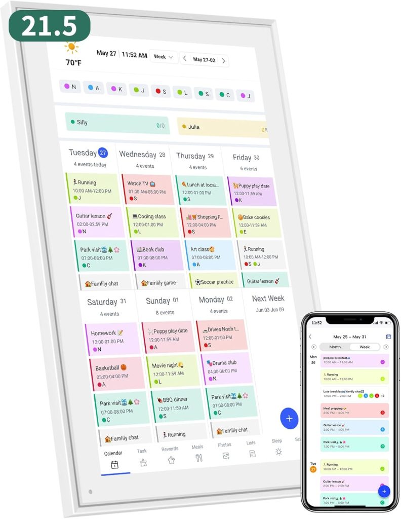 Stay Organized in Style: The Ultimate Review of the 21.5 Inch Smart Digital Calendar!
