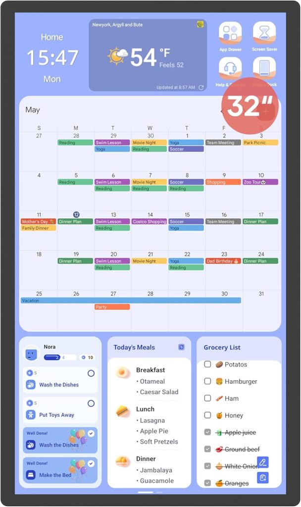 Transform Your Family Organization: The Cozyla 32 Inch Digital Calendar Review